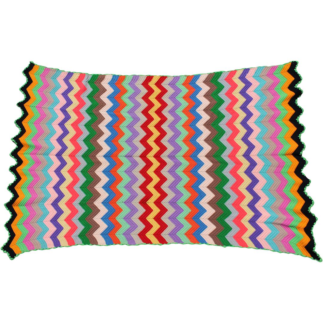 Crochet Colorful Bed Coverlet Blanket Geometric - Clean (1 of 6)