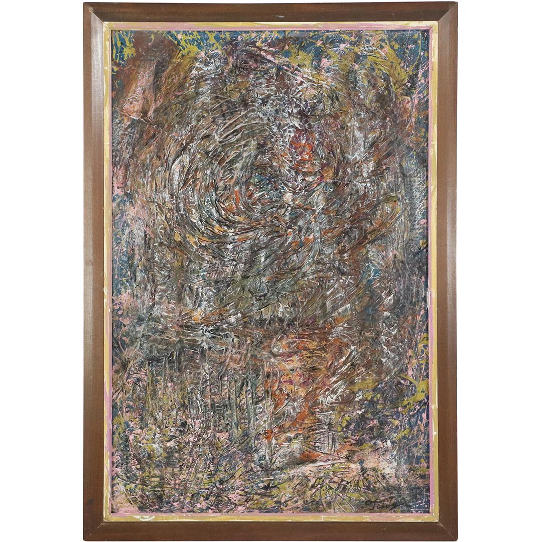 Mark Tobey 1890-1976, Abstract Textured Oil Painting (1 of 8)