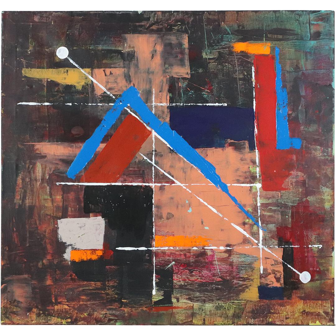 St. Tamara, Oil/c Geometric Abstract titled "Clearing" (1 of 7)