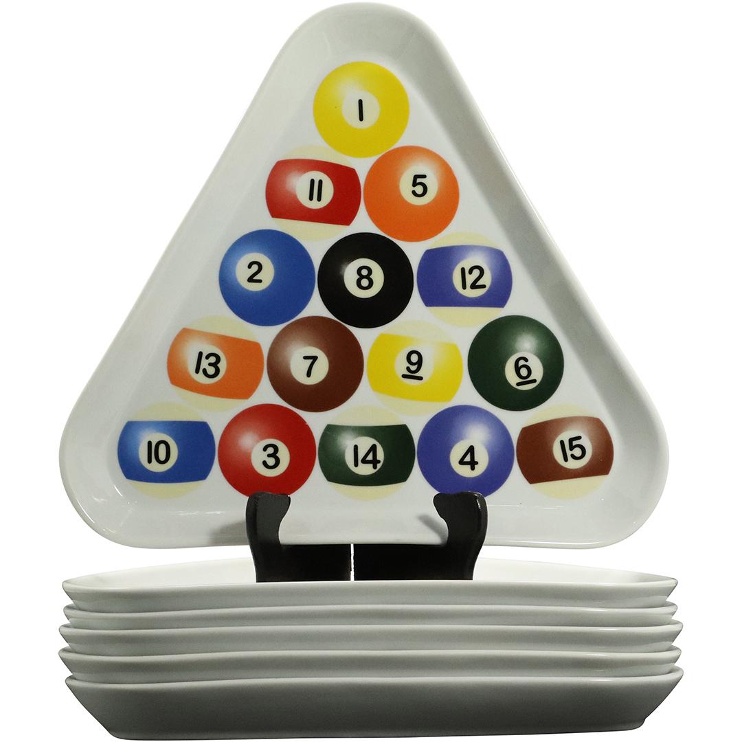 [6] Six Rack of Billard Balls Plates by BIA (1 of 6)