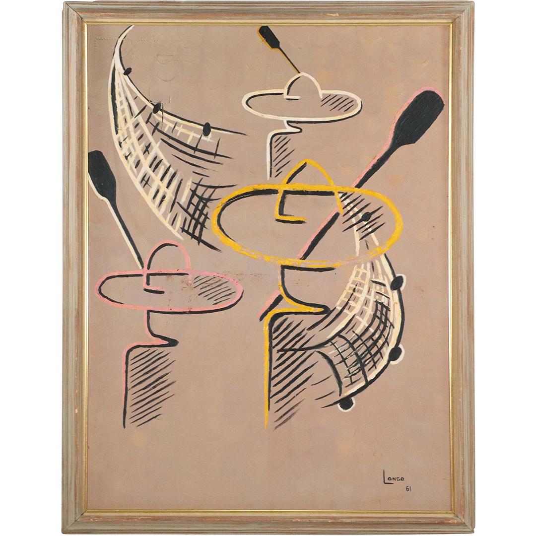 Longo 1961, Oil/c Latin American Abstract Composition (1 of 9)
