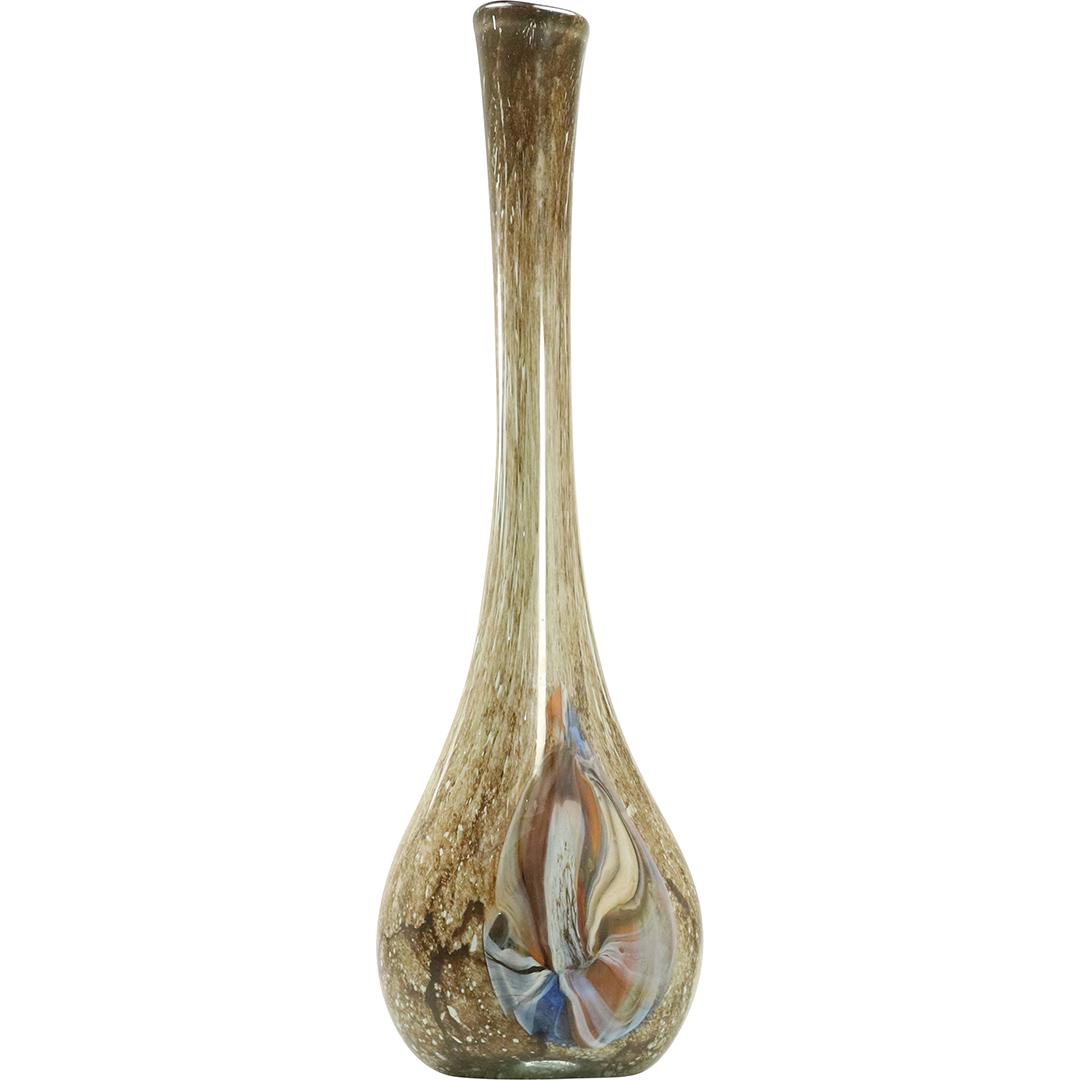 Mid-Century Modern Large Art Glass Bottle Neck Vase (1 of 7)