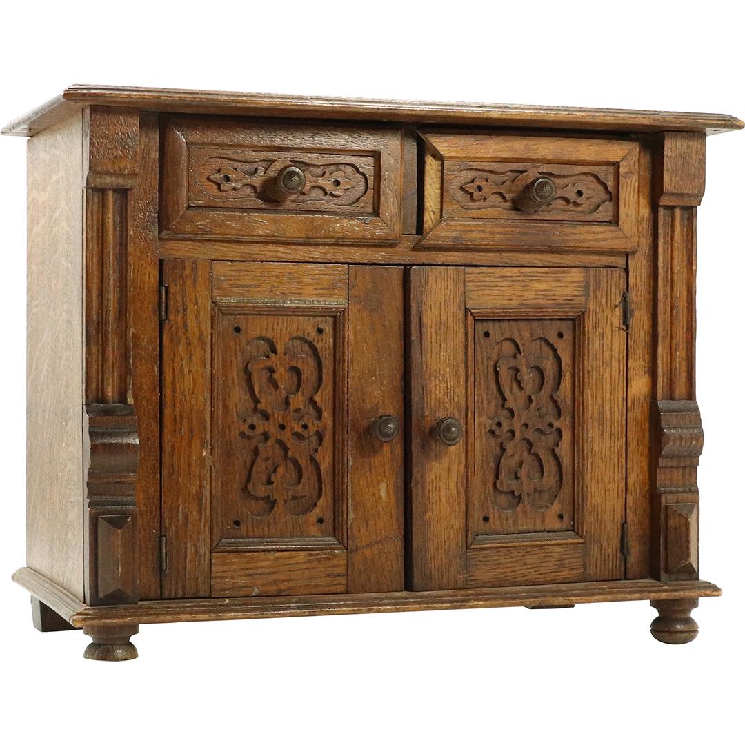 Unique Antique German Salesman Sample Cupboard (1 of 7)