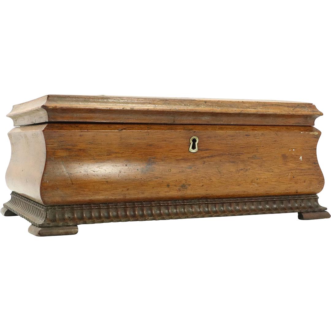 19th C. English Continental Mahogany Jewelry Box Inlaid (1 of 7)