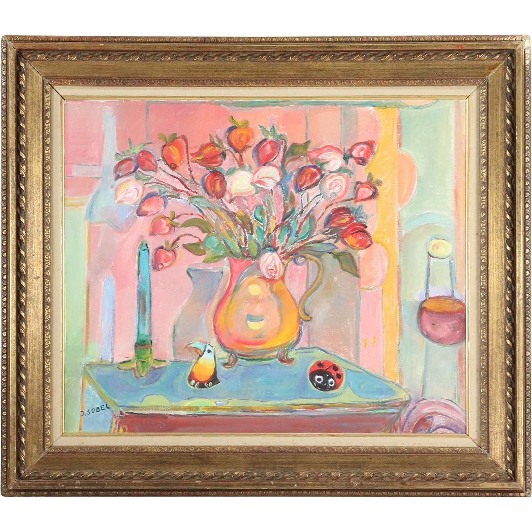 Jehudith [Judyta] Sobel 1924-2012 Polish O/c Still Life (1 of 8)