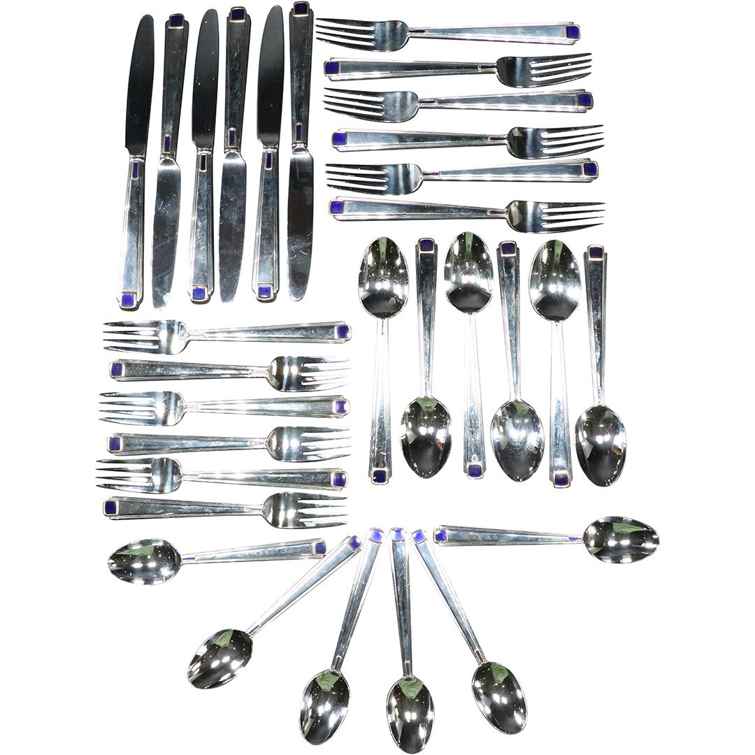 Gorham Stainless Flatware with Blue Jewel Handles (1 of 8)