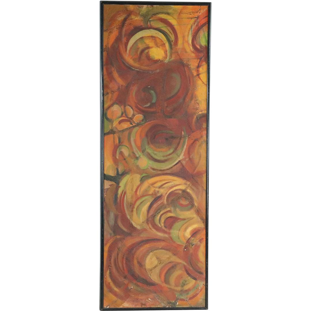 Haskin-Loebel 1961, Oil/c Swirling Circles Abstract (1 of 8)