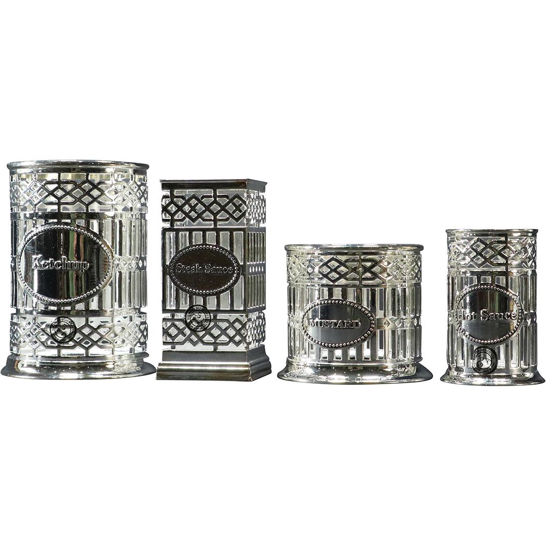 4 Goldinger for Neiman Marcus Silver Tone Sauce Holders (1 of 9)