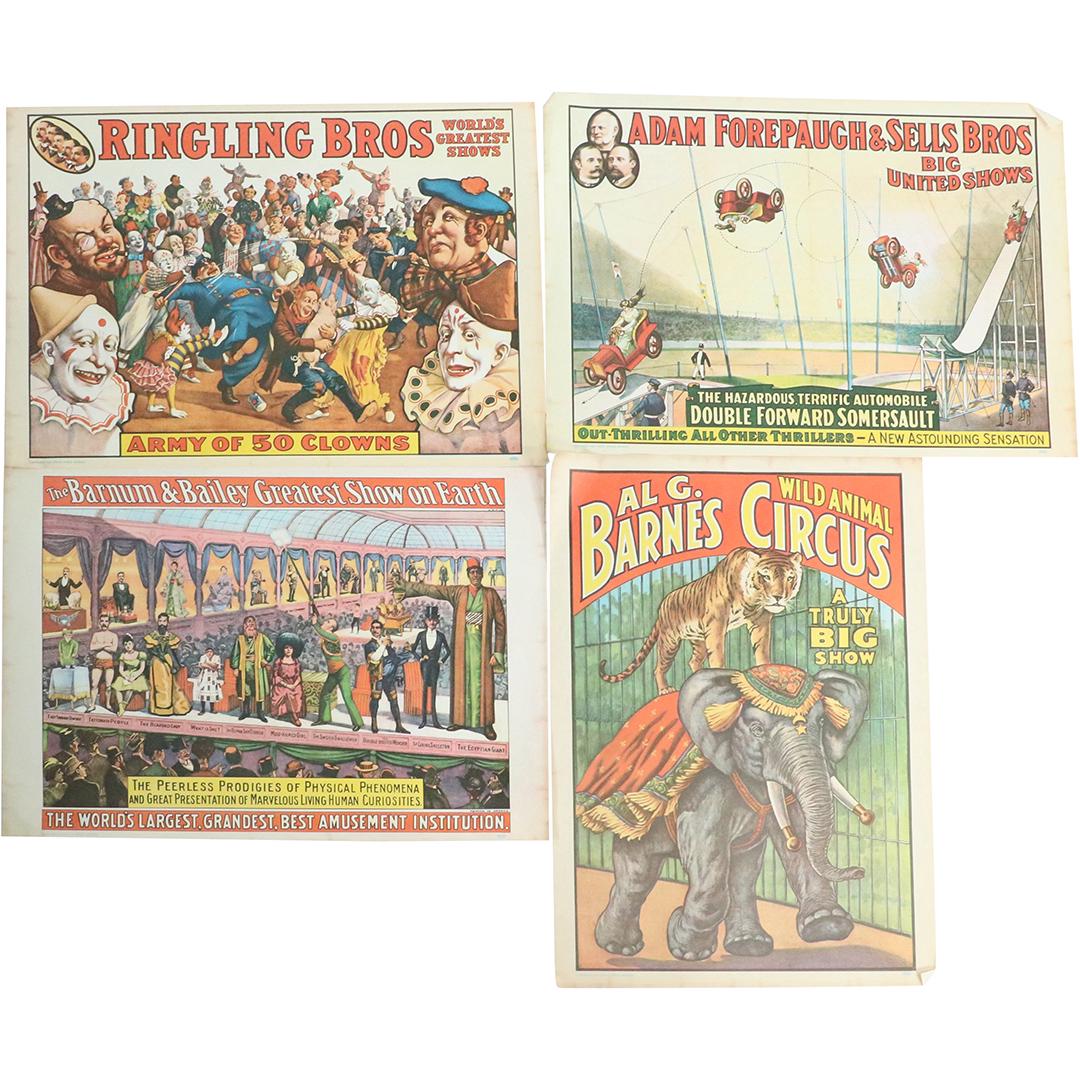 4 Assorted Circus Posters Copyright 1960 Circus Museum (1 of 10)