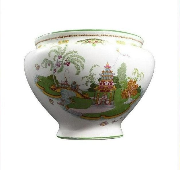 Whieldon Ware, Porcelain Bowl Oriental Scenic Decorated: Whieldon Ware, Porcelain Bowl Oriental Scenic Decorated. size: 7h x 9w