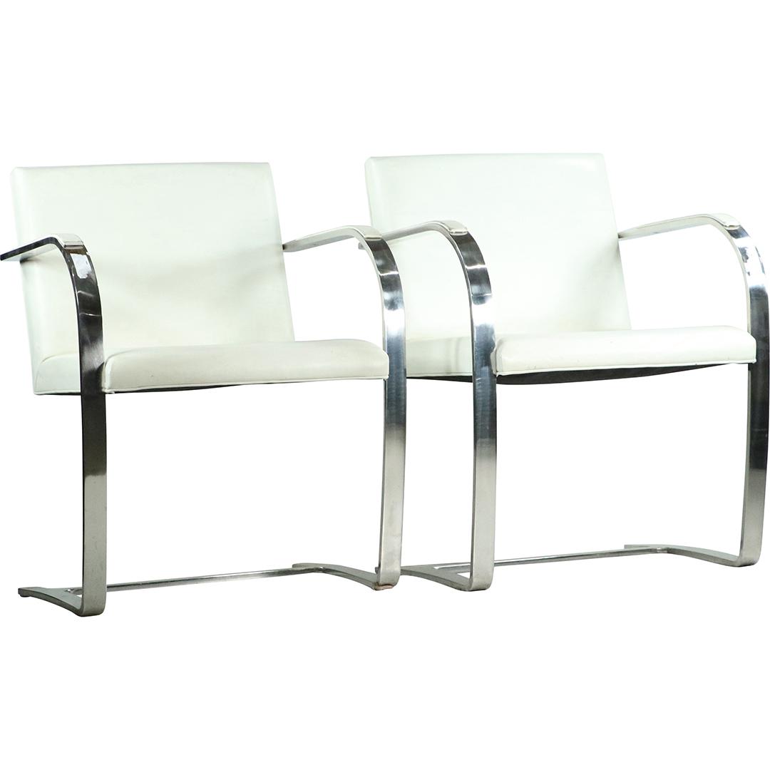 [2] BRNO Ludwig Mies Van Der Rohe Flat Bar Arm Chairs (1 of 8)