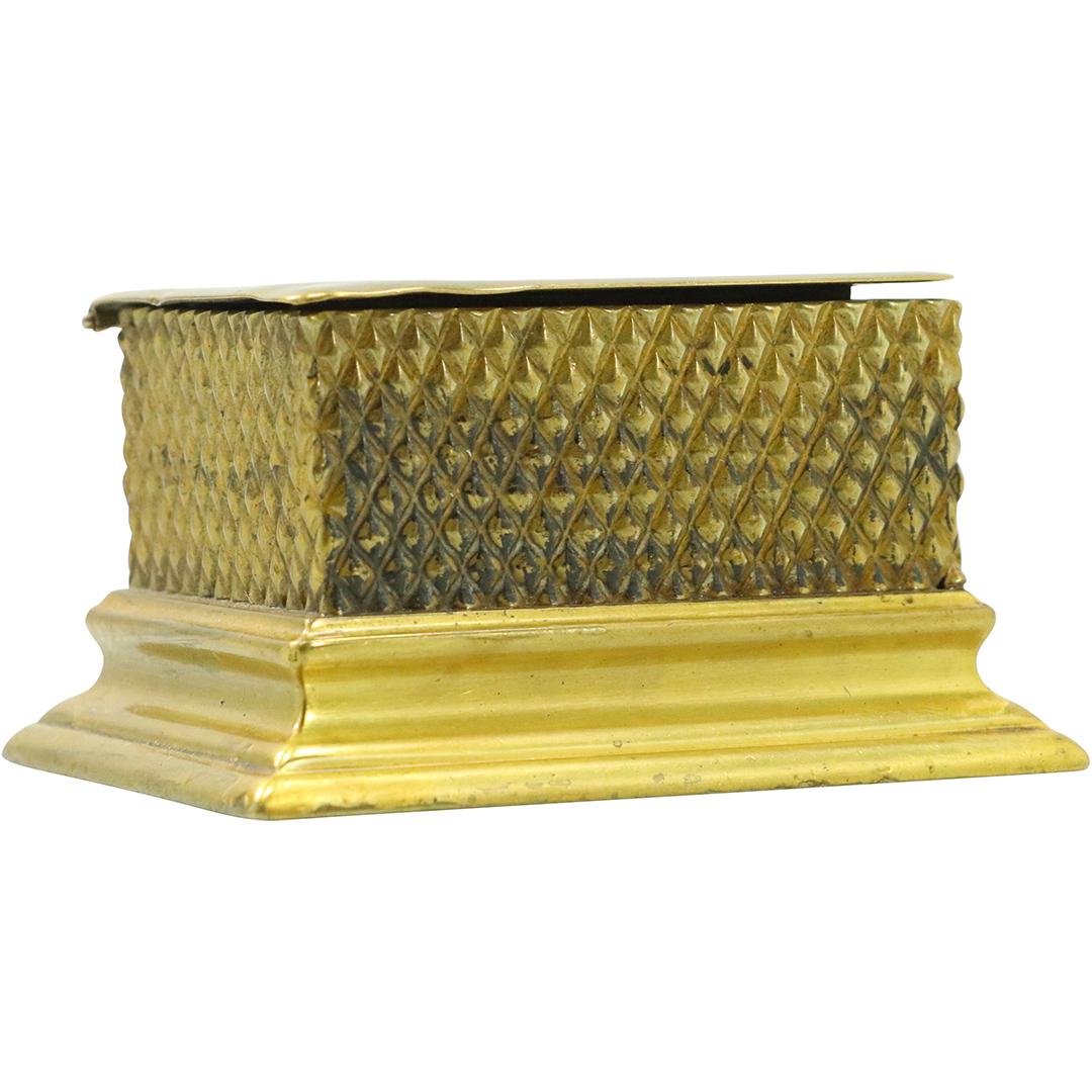 Antique Brass Desk Top Stamp Box (1 of 6)