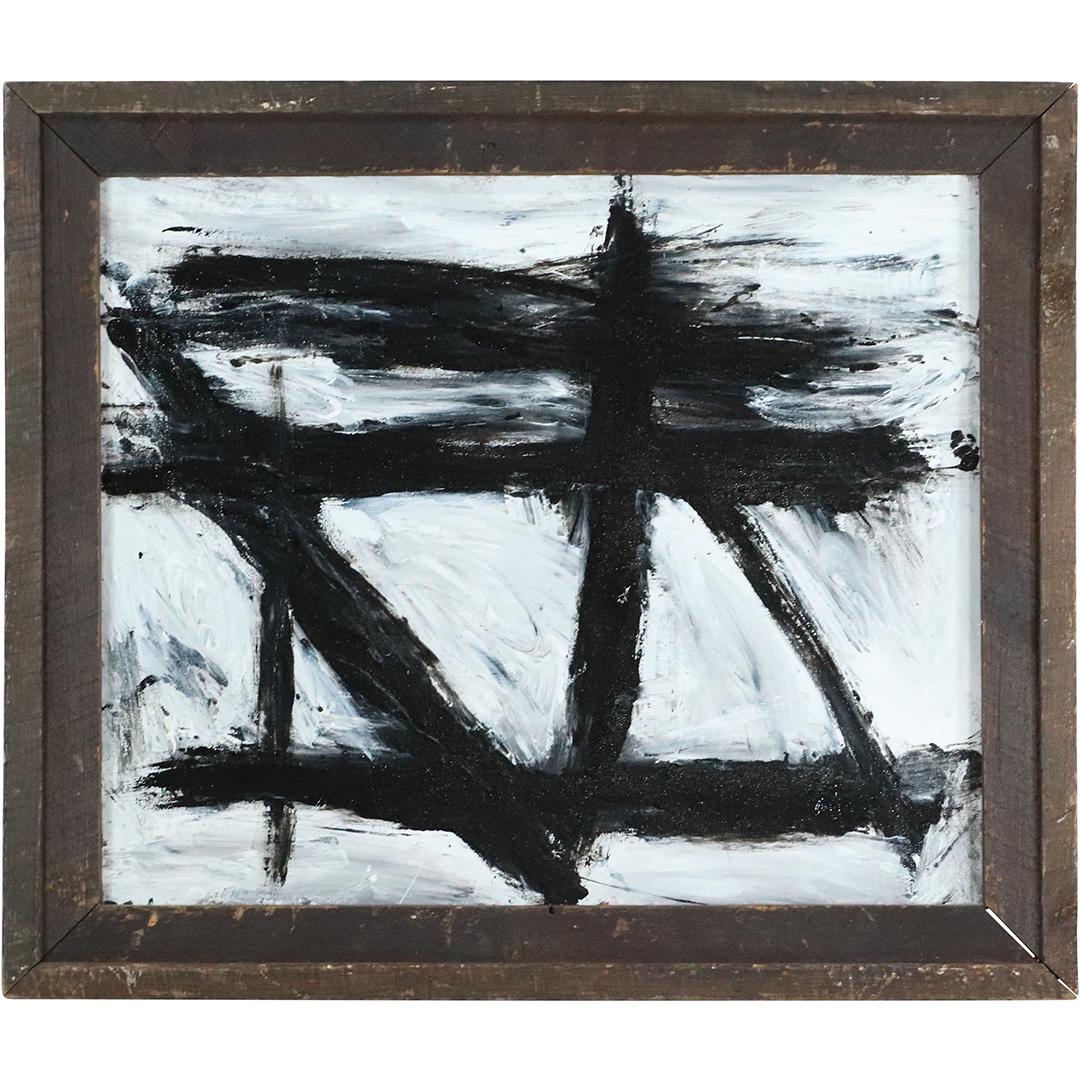 Pulgini after Franz Kline, Oil/c Black Lines on White (1 of 7)