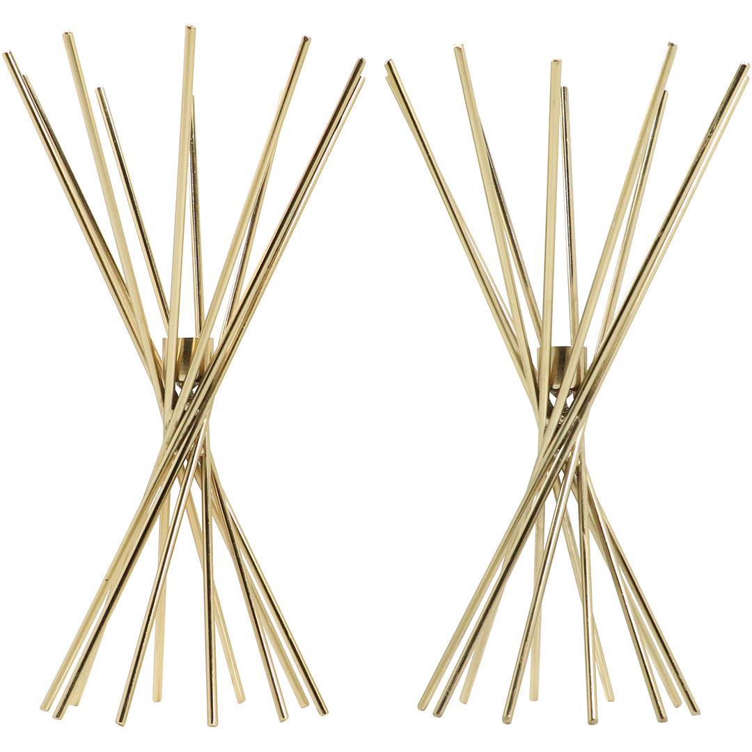 Pair of Mid-Century Modern Brass Candlesticks (1 of 7)