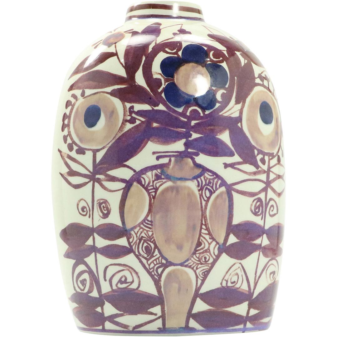 Denmark Hand Paint Decorated Pottery Vase Mid-Century (1 of 6)