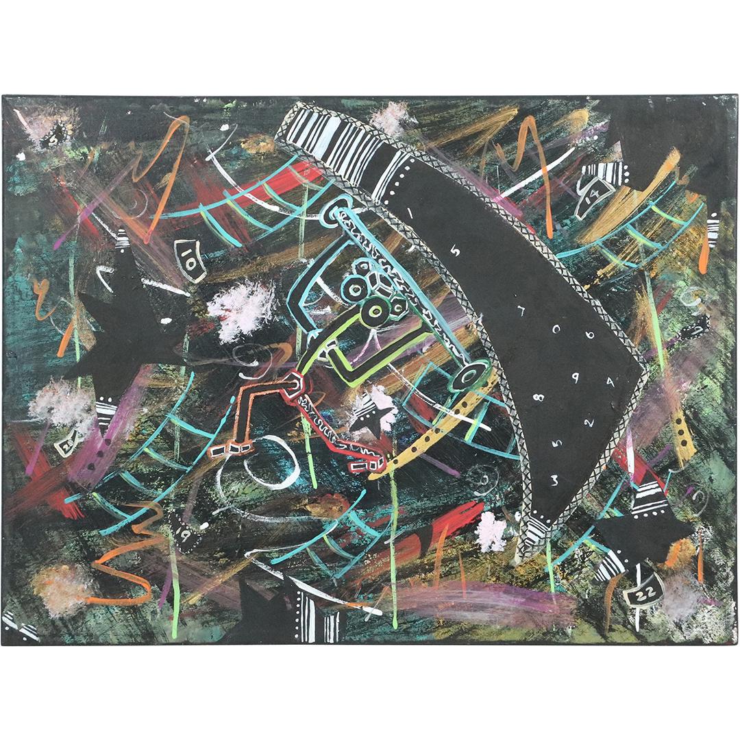 J Jimenez, 20th C. Abstract Oil Painting on Canvas: J Jimenez, 20th C. Abstract Oil Painting on Canvas. Signed on Verso. Size: 18x24