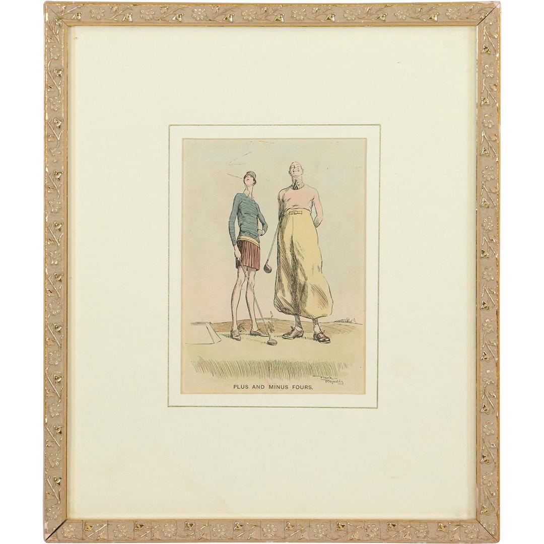 Frank Reynolds, Colored Etching Golfers , Framed (1 of 7)