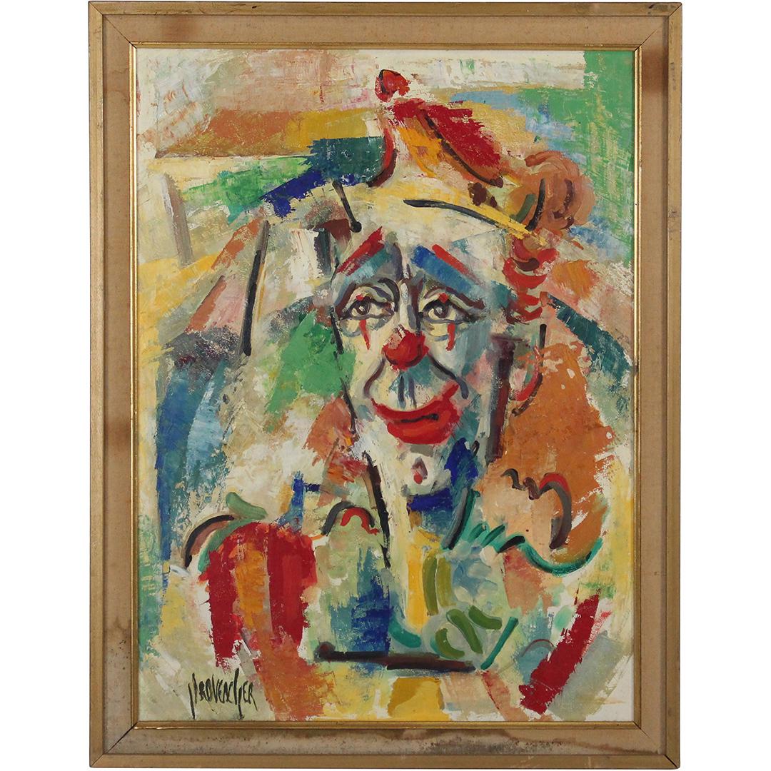 Provenlier, Circa 1950 Mid-Century Abstract Clown (1 of 9)