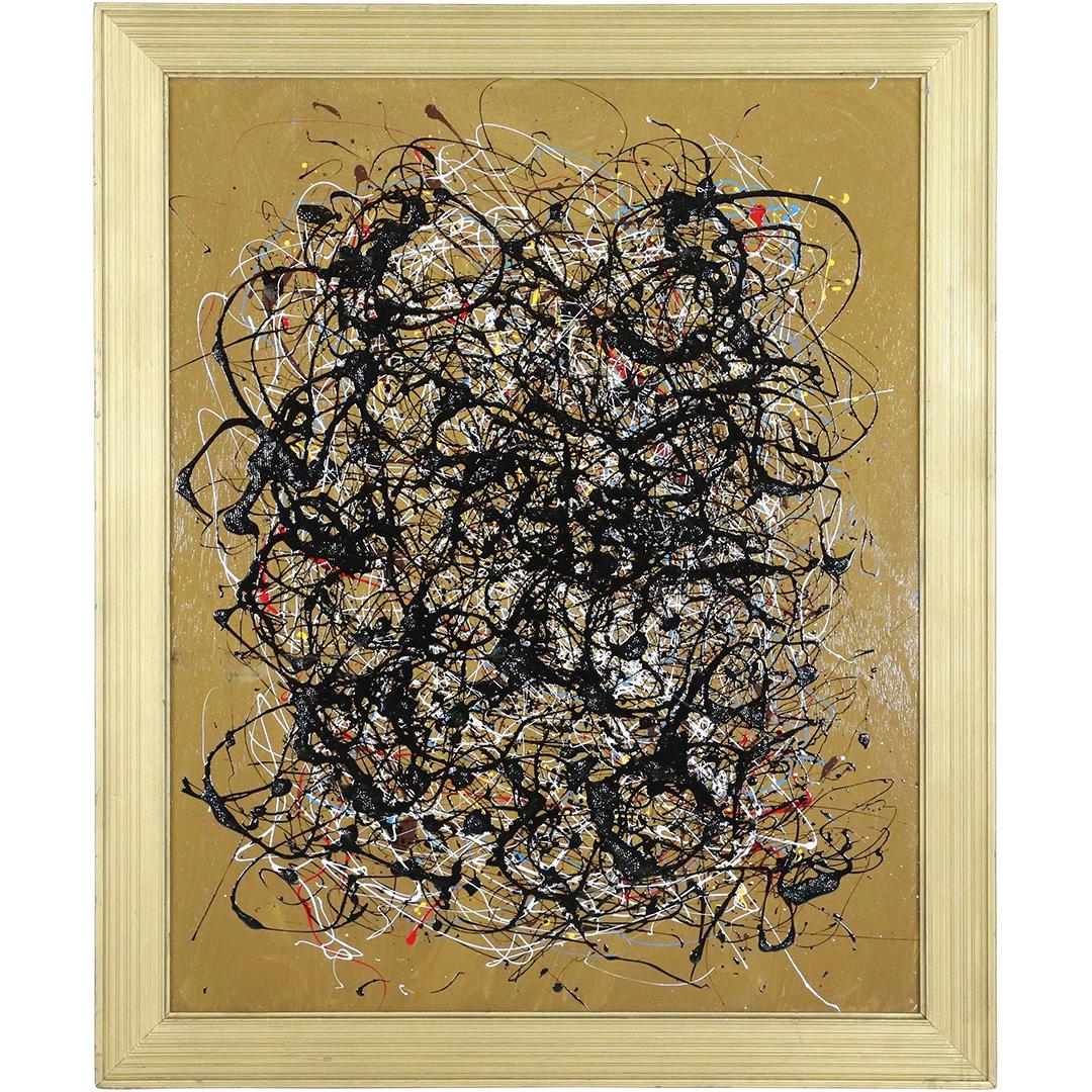 Pulgini after Jackson Pollock Abstract Drip Art Oil/b (1 of 7)