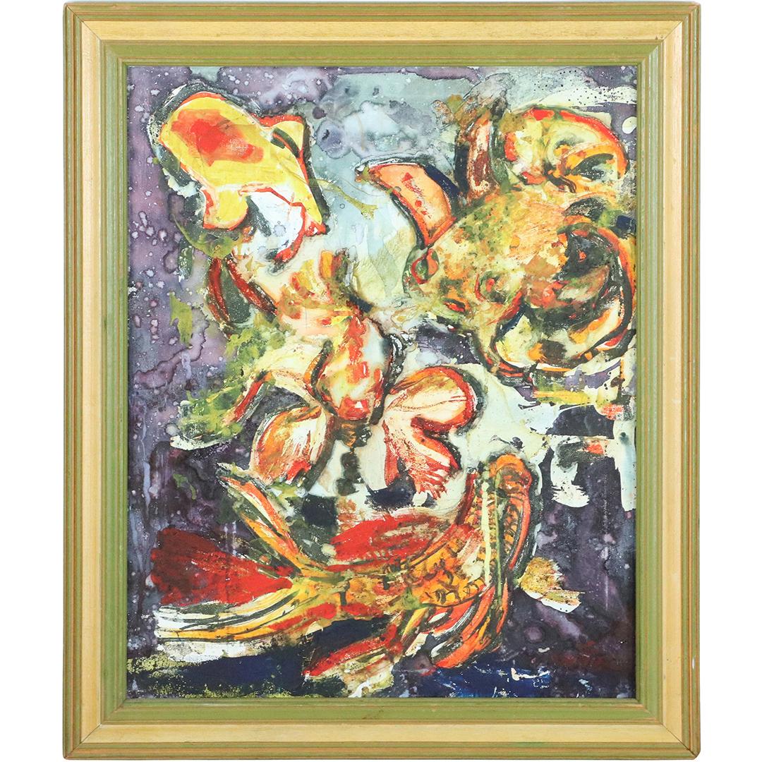 Batik Koi, Electra, Batik Dye, Oil, Wax, Acrylic Paint (1 of 7)
