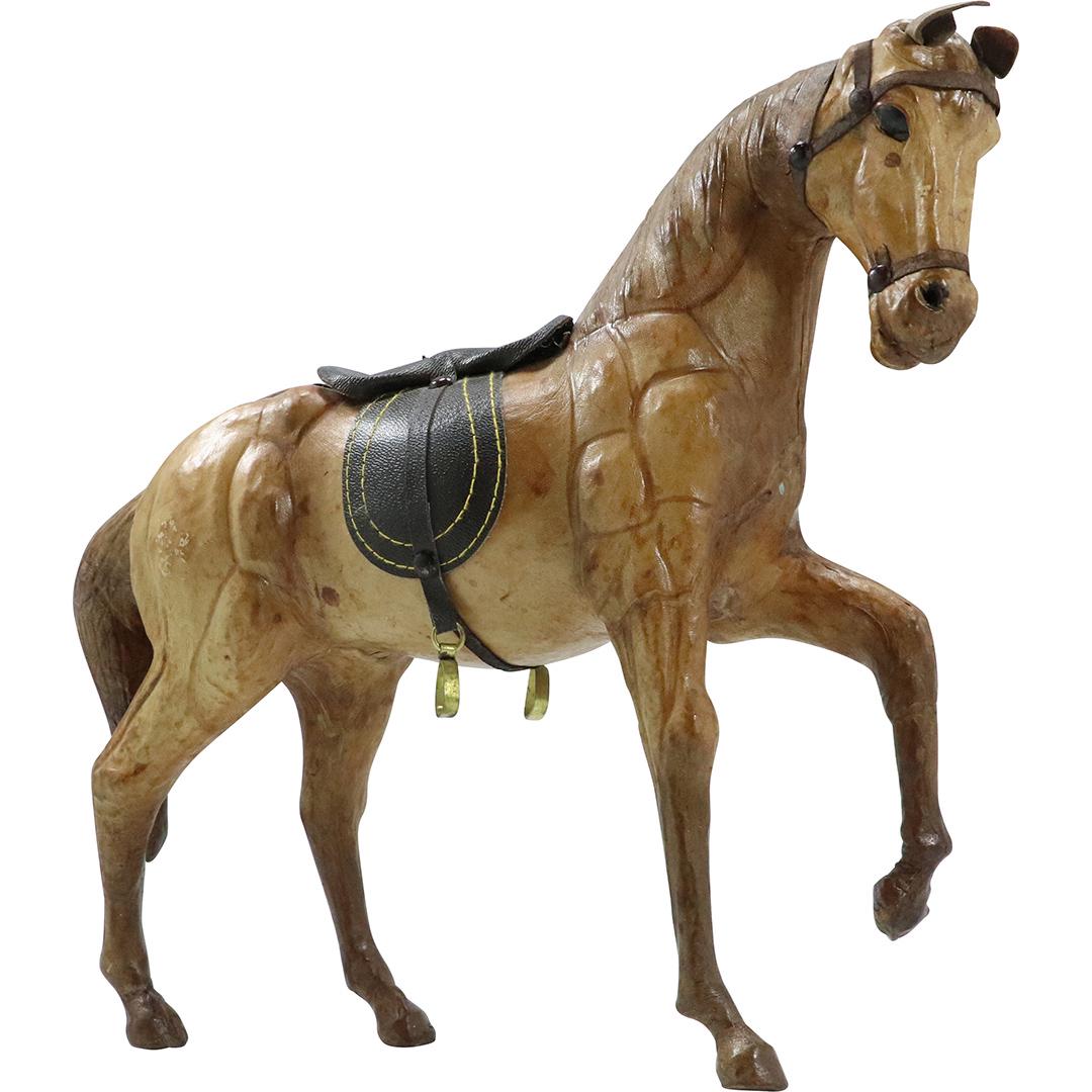 Leather Horse Saddled Figure Statue (1 of 8)