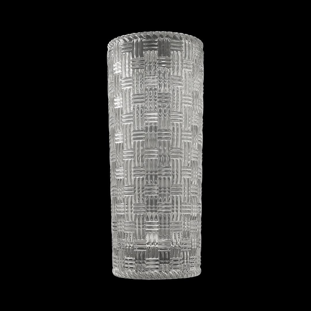 TIFFANY & CO Woven Cylindrical Crystal Glass Vase (1 of 6)