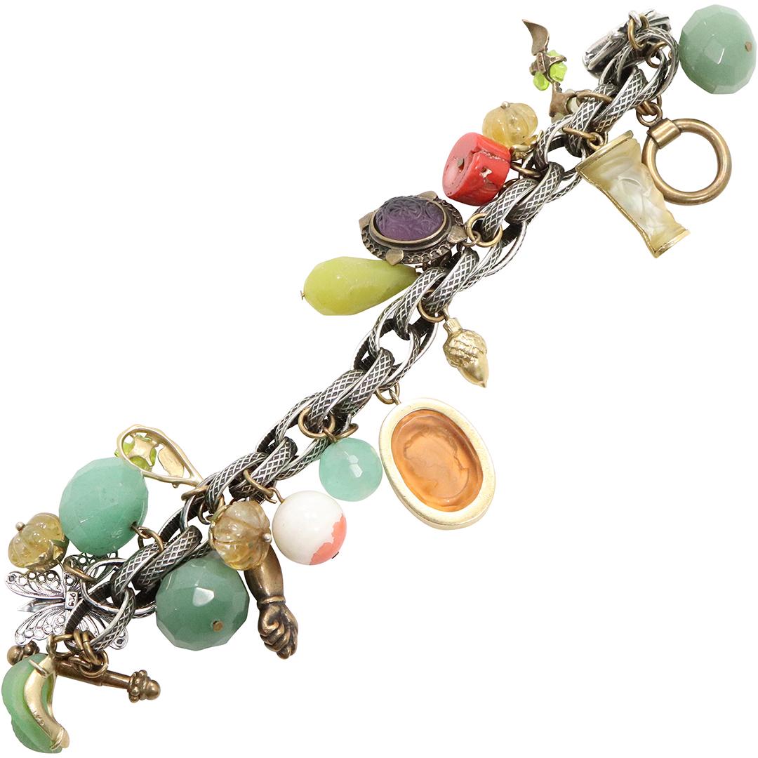 Charm Bracelet: Tasia, Vase, Leaf, 2 Flowers, Butterfly (1 of 6)