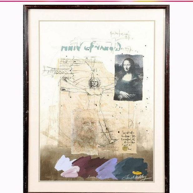 Jane Hickley, Leonardo Da Vinci Mixed Media Collage (1 of 8)