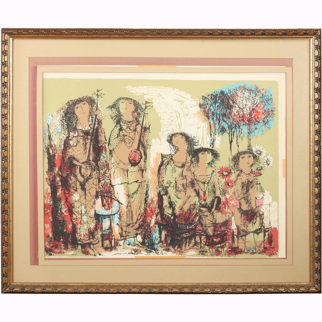 Gertrude Barrer 1921-1992, Musicians Lithograph Signed (1 of 9)