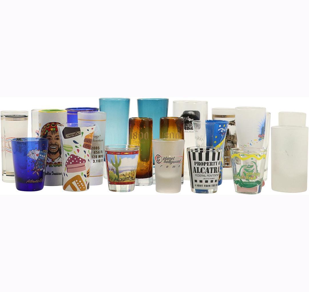 Group Lot of 22 Assorted Barware Shot Glasses (1 of 8)