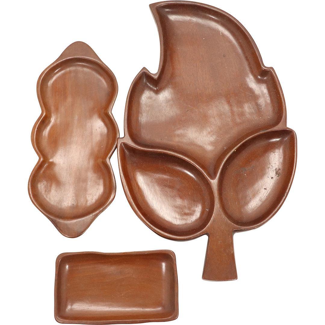 [3] Three Pantalcraft Mahogany Assorted Serving Trays (1 of 8)