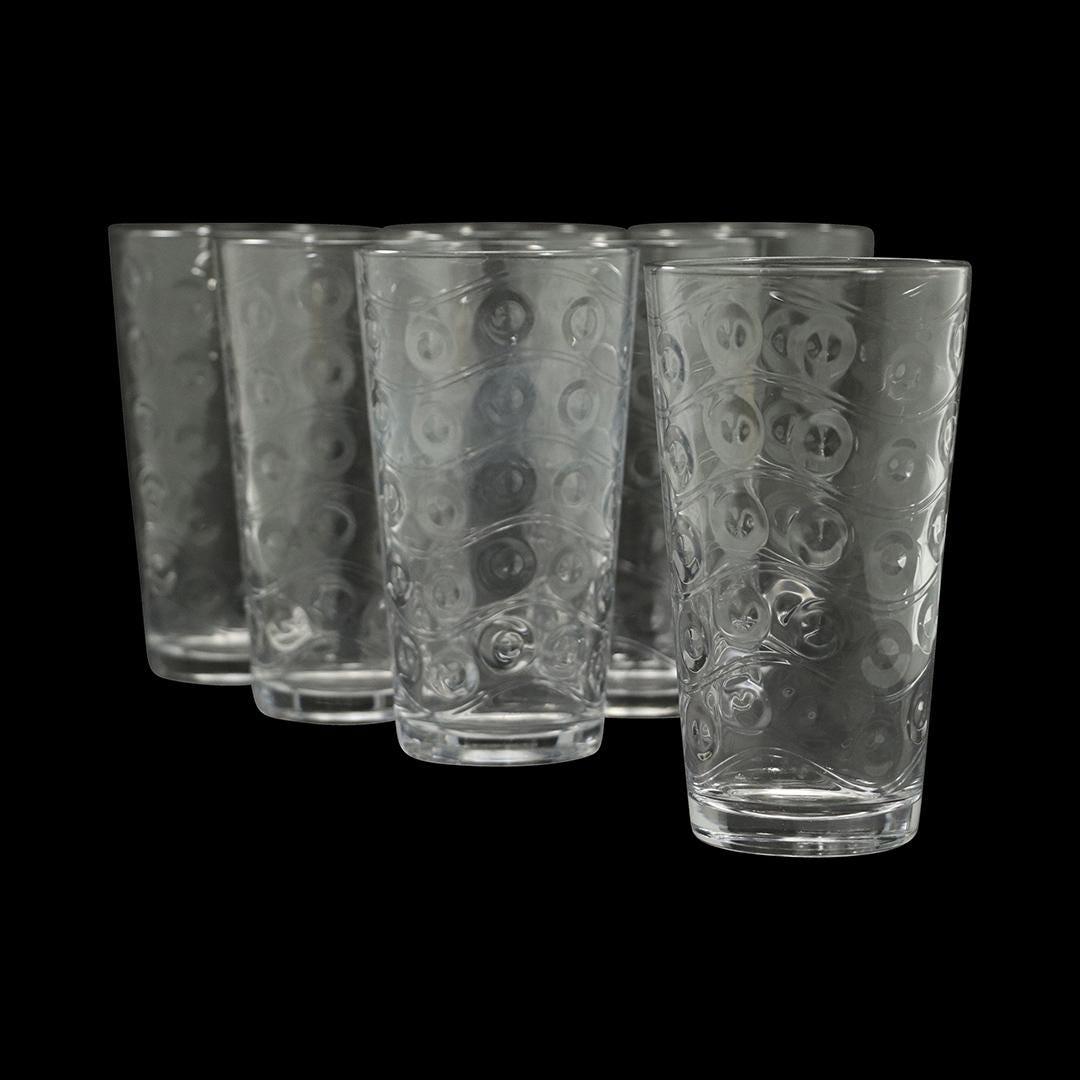 [7] Mid-Century Ribbons of Circles Drinking Glasses (1 of 6)