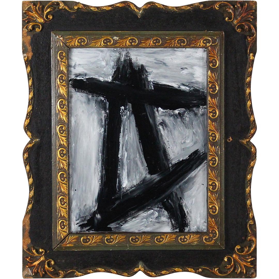 Pulgini after Franz Kline, Oil/c Black Lines on White (1 of 8)