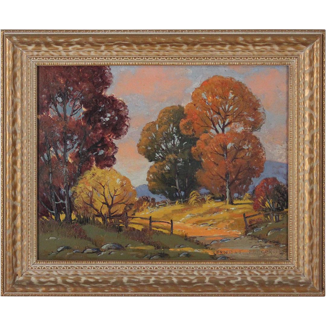 Ernest Fredericks 1877-1959, Oil/c Autumn Landscape (1 of 8)