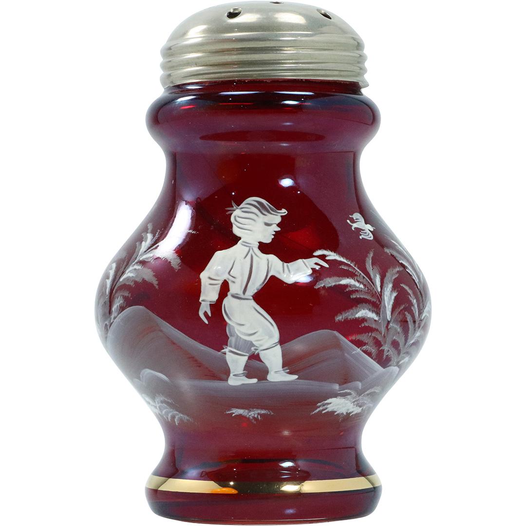 Mary Gregory Ruby Red Glass Large Shaker (1 of 7)