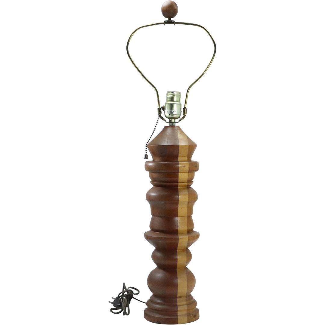 Mid-Century Modern Laminated Wood Table Lamp (1 of 7)