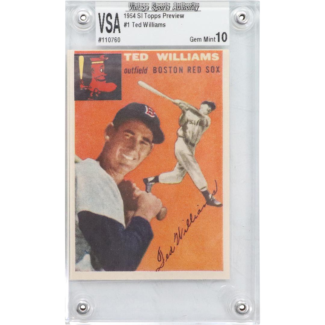 1954 Topps #1 Ted Williams Baseball Card Graded Gem 10. (1 of 7)