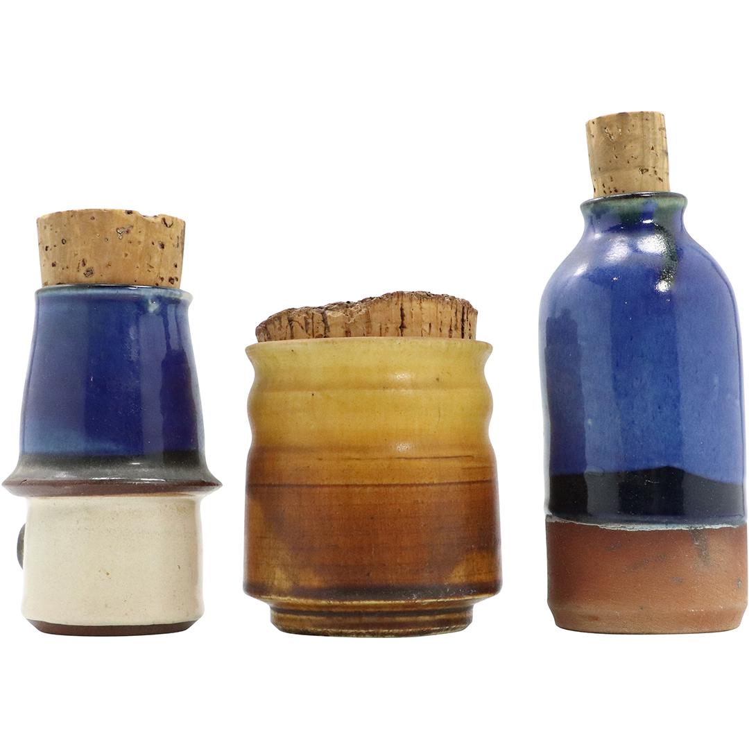 [3] Assorted ALBIN BREKKE Norwegian Art Pottery Jars (1 of 9)