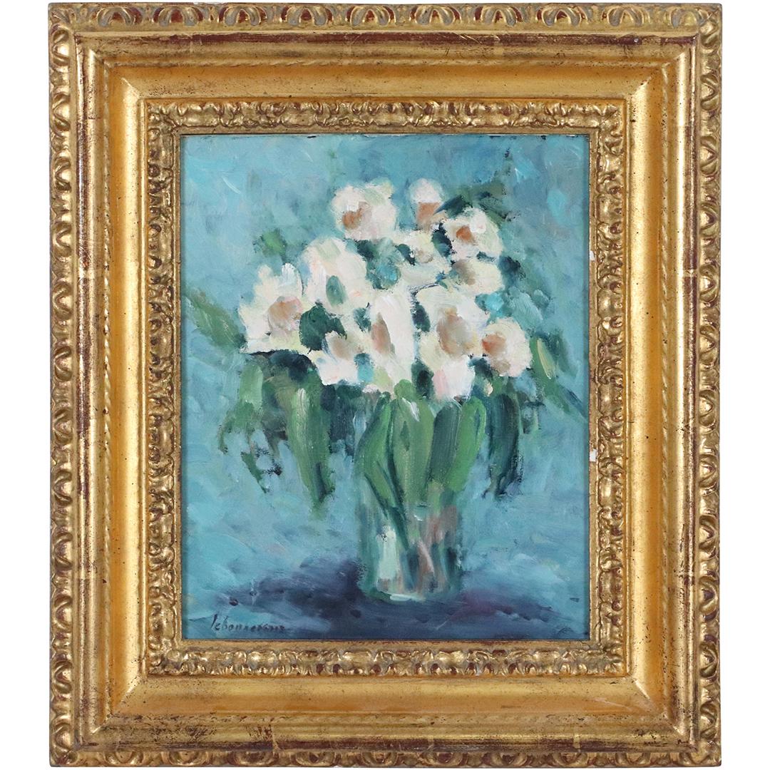 Jacques Lebourgeois, Oil/c Painting Still Life Flowers (1 of 7)