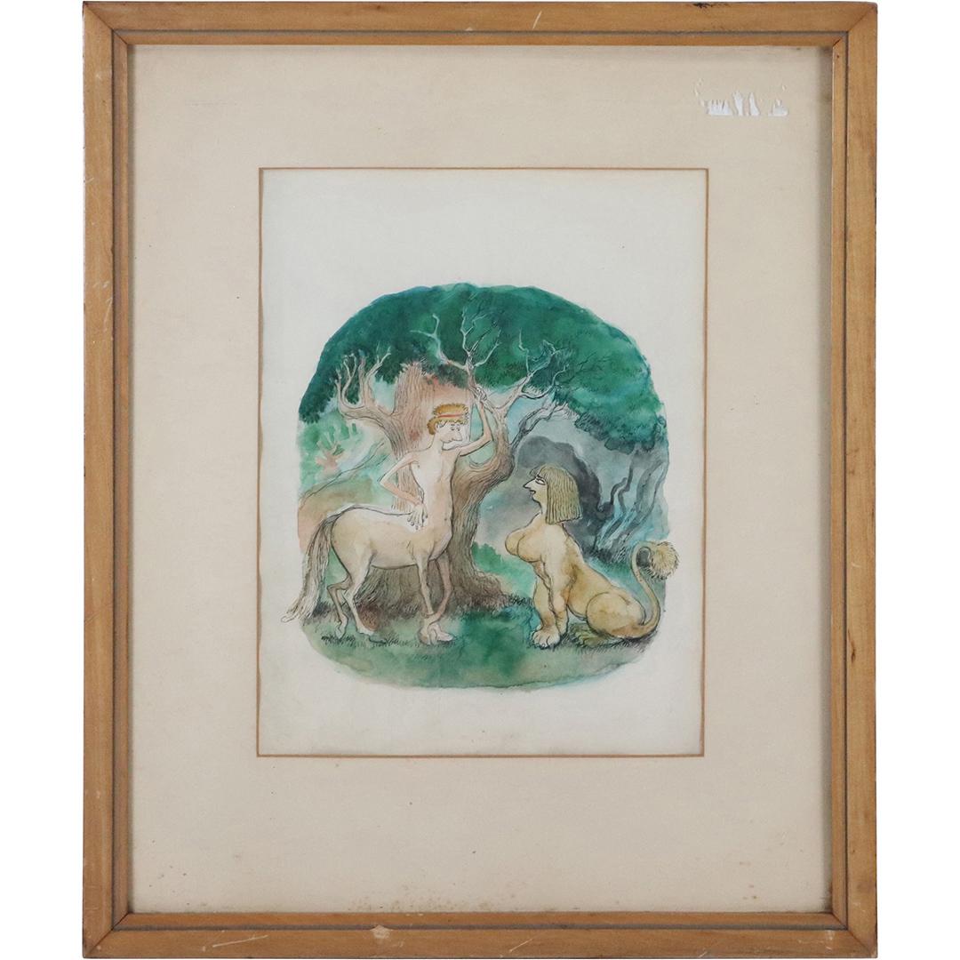 Carl Rose attributed Cartoonist W/c Allegorical Figures (1 of 7)