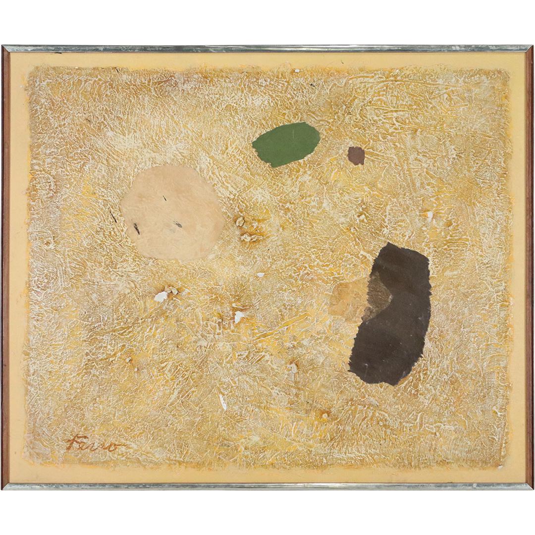Ferro, Mid-Century Modern Abstract Painting Mixed Media (1 of 10)