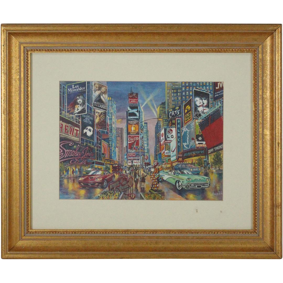 Times Square New York City Full Color Lithograph (1 of 8)