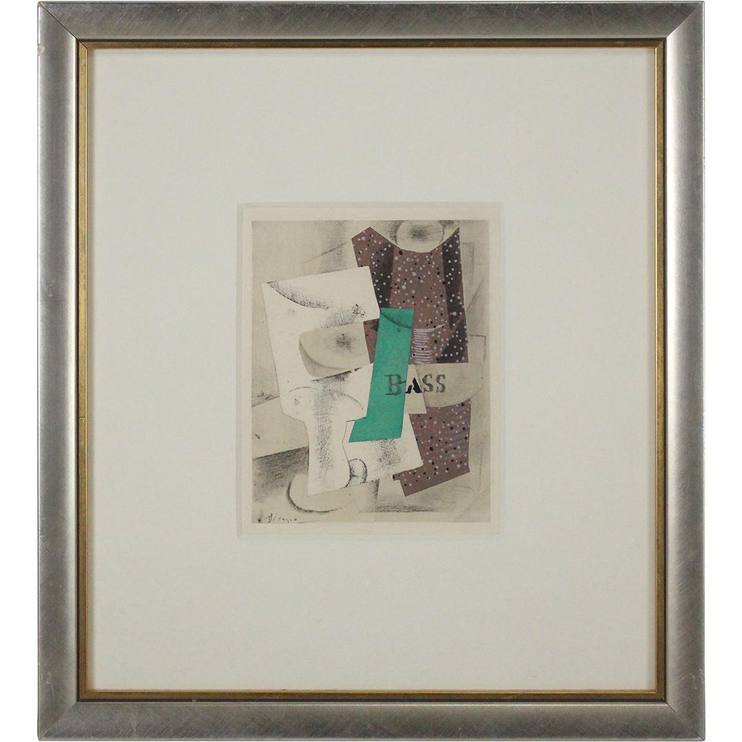 Vintage Lithograph Cubism Abstract Composition (1 of 7)