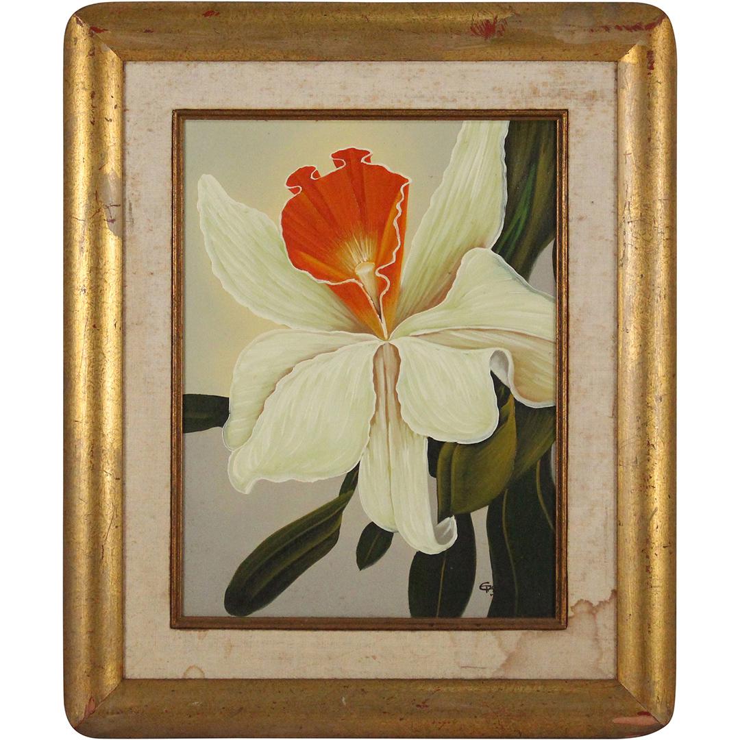 Botanical Flower Study Oil Painting Artist Signed (1 of 11)