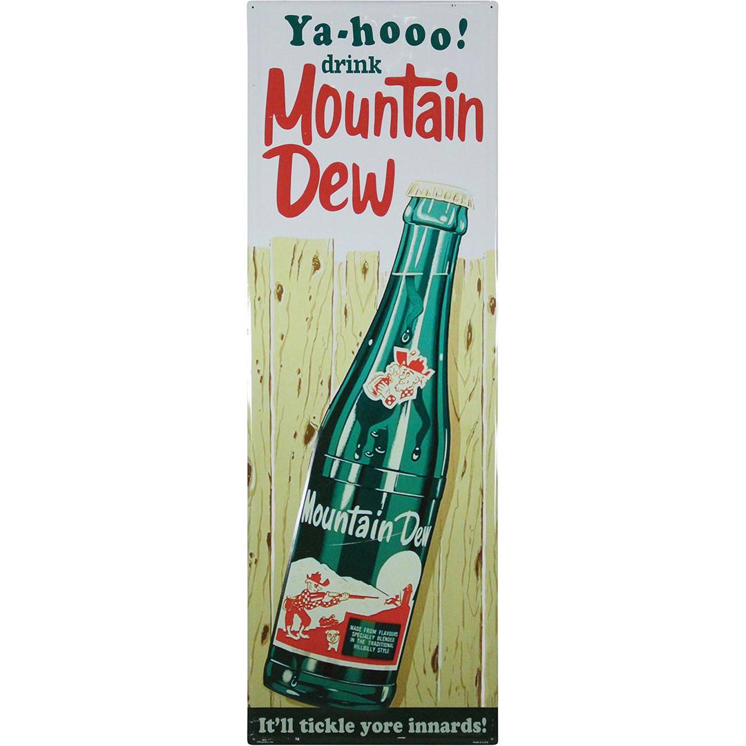 Ya-hoo Drink Mountain Dew Tin Advertising Sign (1 of 10)