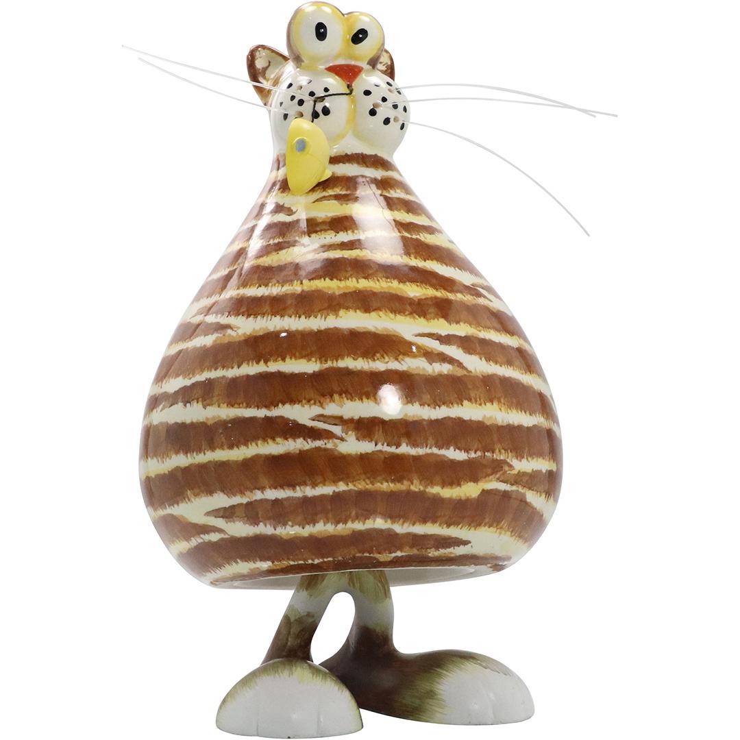 Unique Novelty Ceramic Hand Painted Bobble Cat Figure (1 of 6)