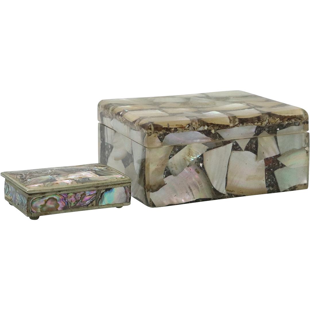 [2] Abalone Mosaic Trinket Boxes - Vintage (1 of 8)