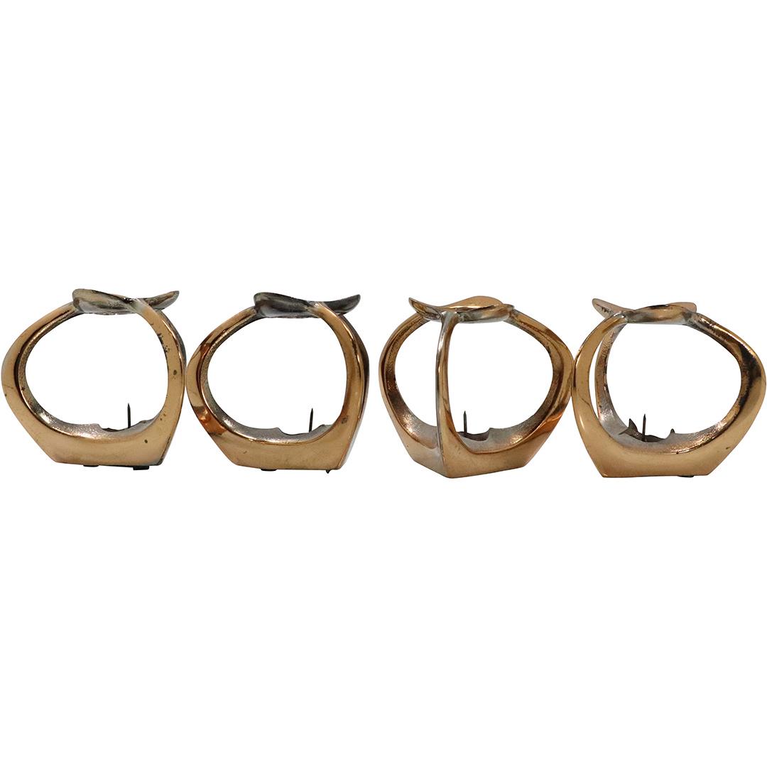 [4] Mid -Century Danish Design Bronze Candle Holders (1 of 5)