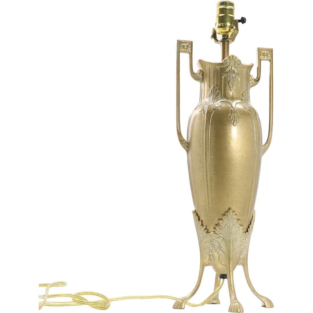 Art Nouveau Brass Handled Urn Table Lamp (1 of 8)