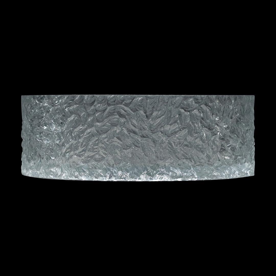 Iceberg Embossed Pattern Deep Dish Glass Bowl (1 of 6)